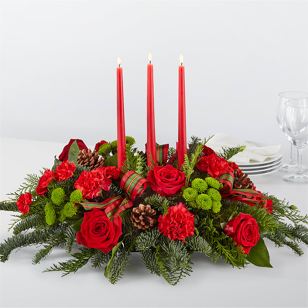 By the Candlelight Centerpiece – HARRY'S FLOWERS, Victoria BC