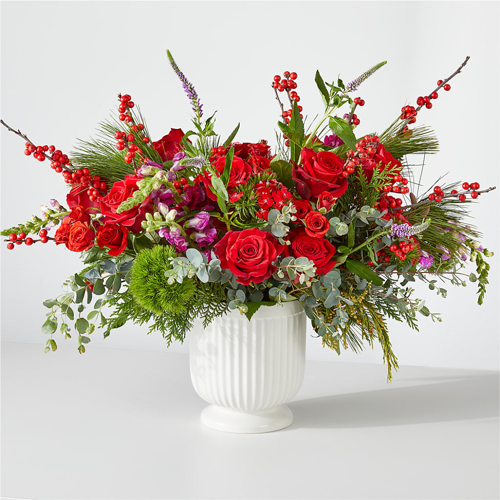 Big Red Bow Bouquet – HARRY'S FLOWERS, Victoria BC