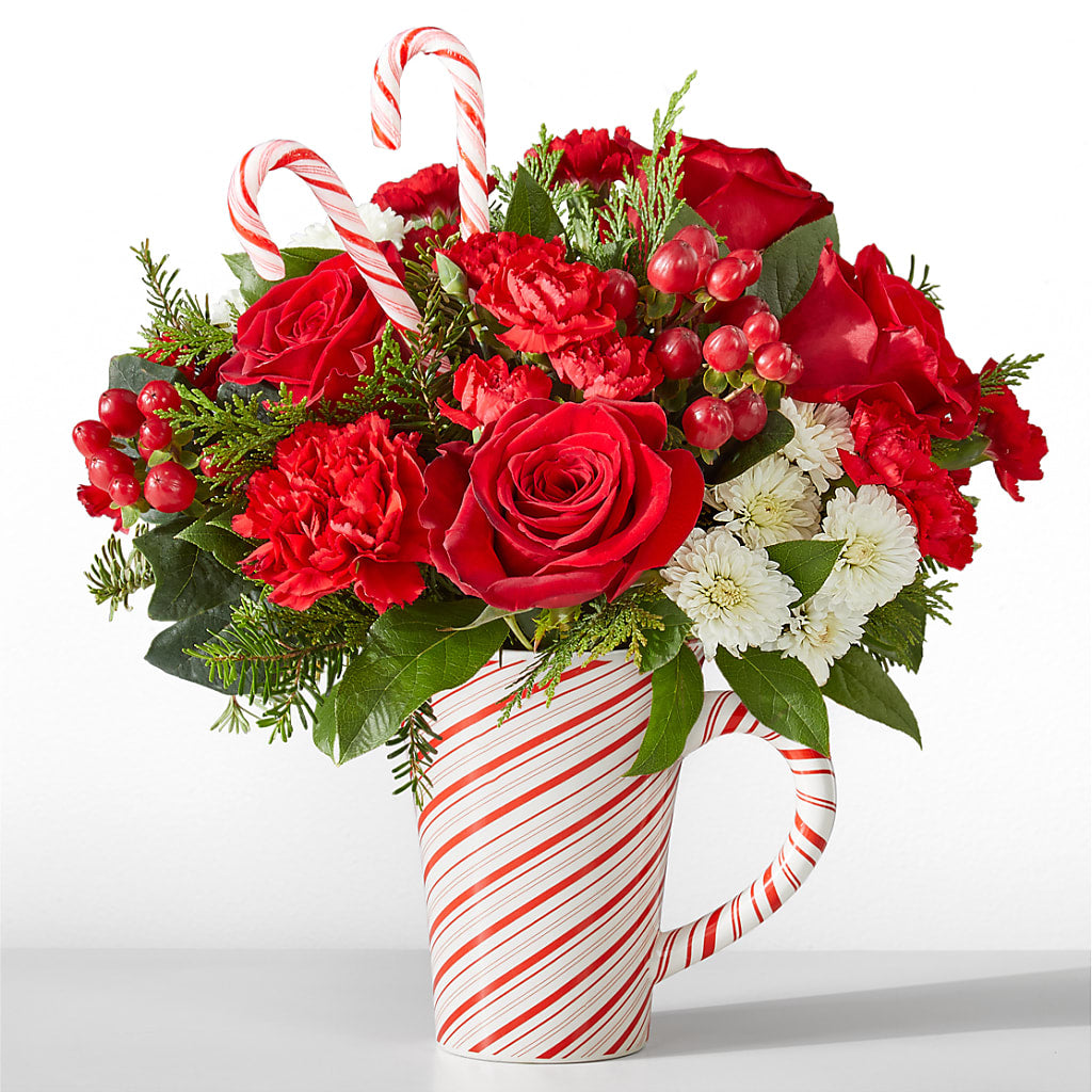 Peppermint Swirl Mug – HARRY'S FLOWERS, Victoria BC