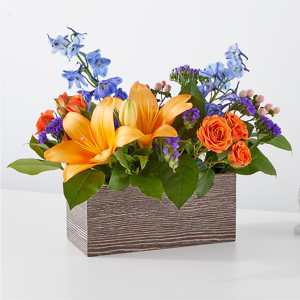 Radiant Citrus Box Bouquet – HARRY'S FLOWERS, Victoria BC