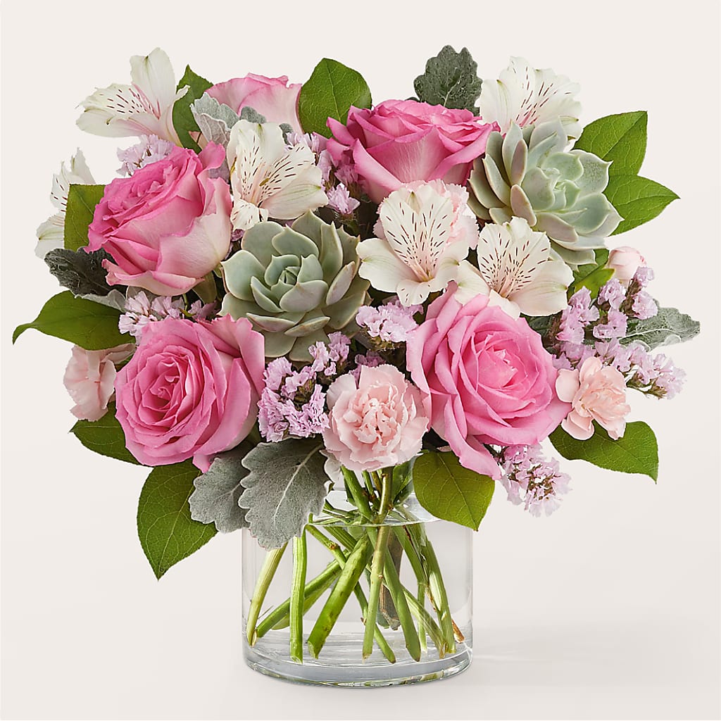 Dusty Rose Bouquet – HARRY'S FLOWERS, Victoria BC