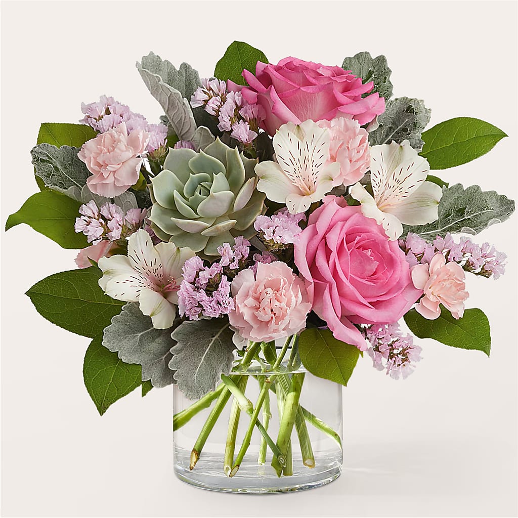 Dusty Rose Bouquet – HARRY'S FLOWERS, Victoria BC
