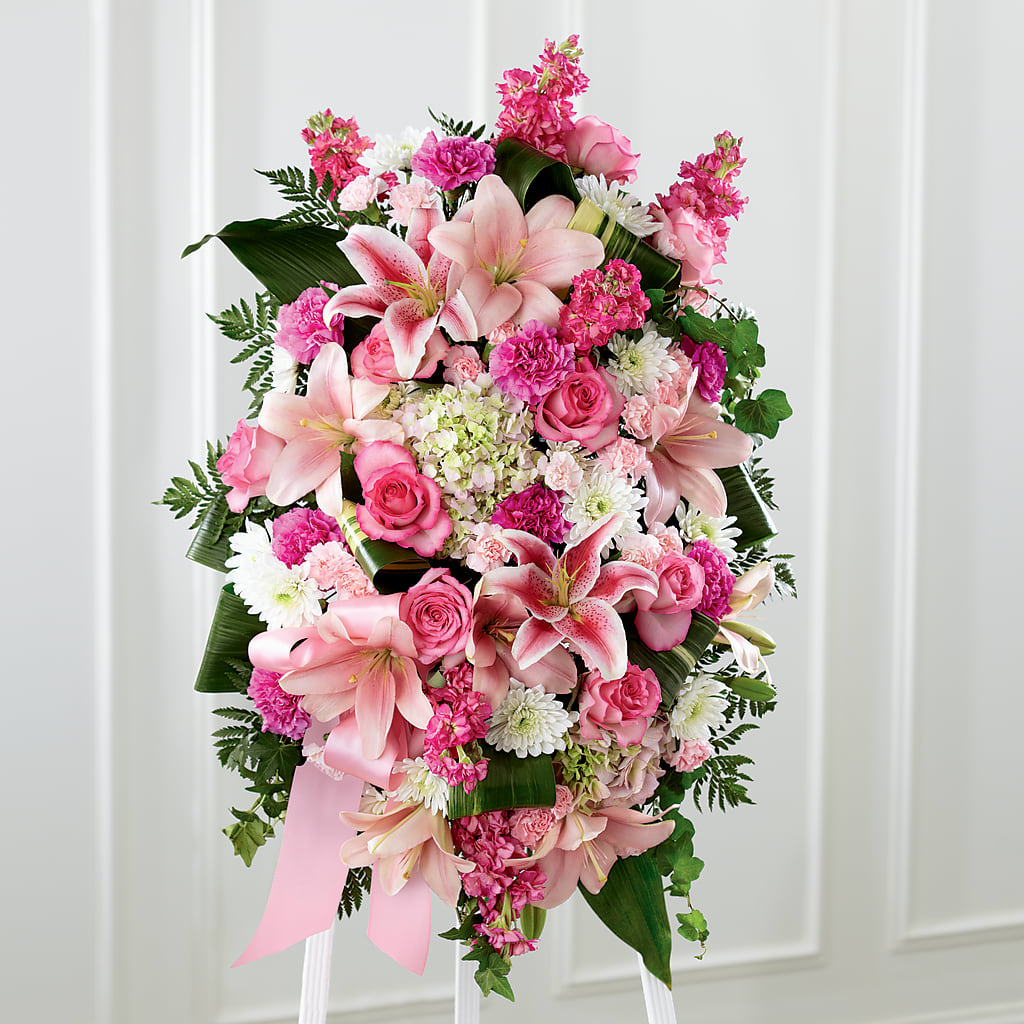 Comforting Standing Spray – HARRY'S FLOWERS, Victoria BC