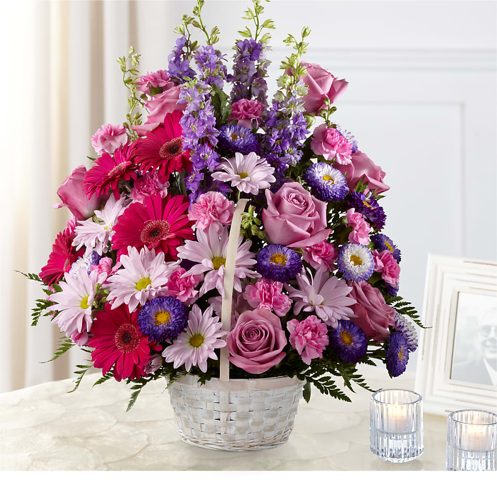 Pastel Peace Basket – HARRY'S FLOWERS, Victoria BC
