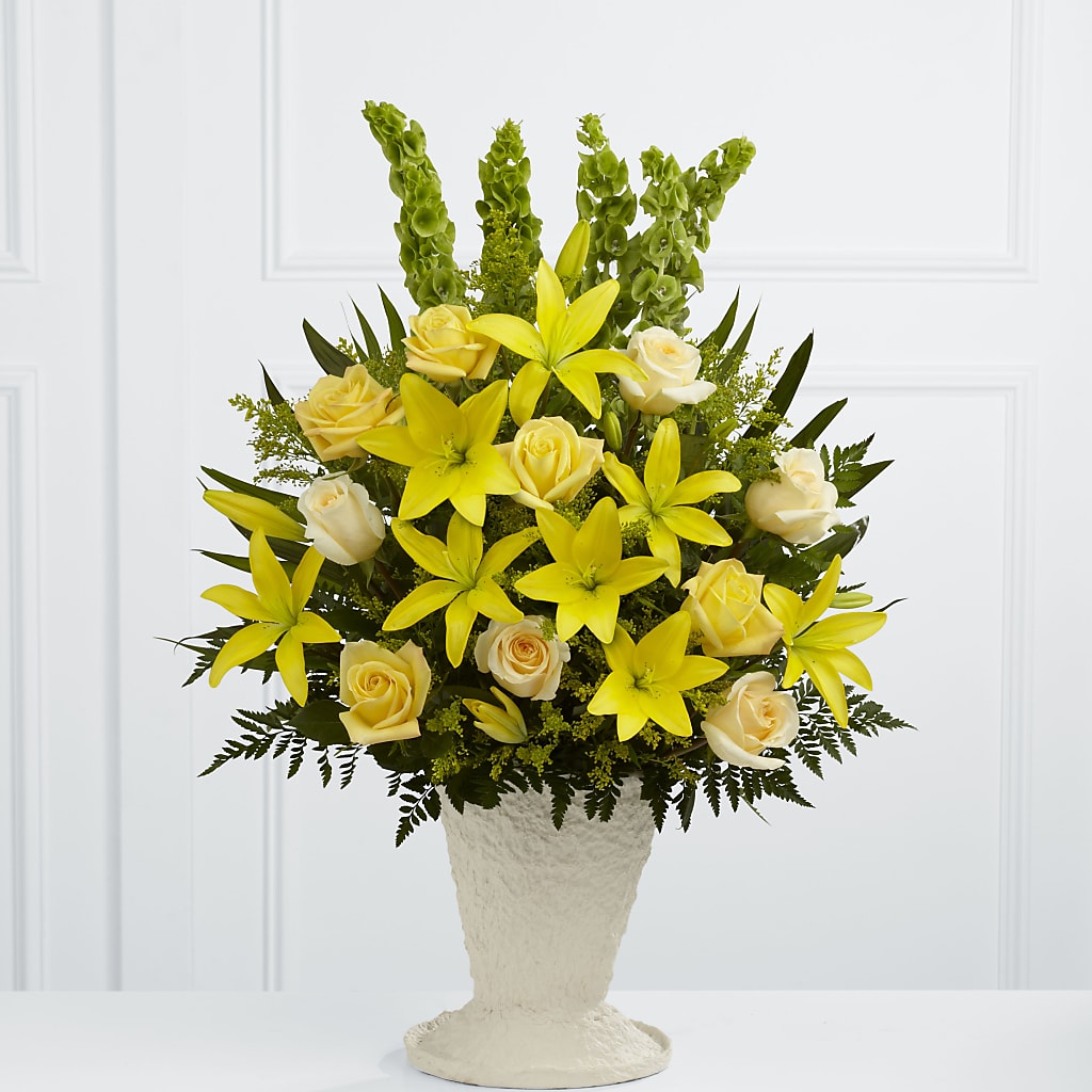 Golden Memories Arrangement – HARRY'S FLOWERS, Victoria BC