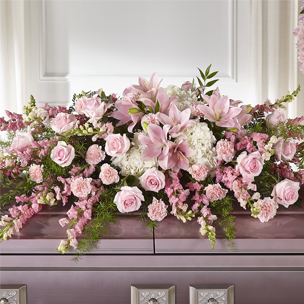 Life & Remembrance Casket Spray – HARRY'S FLOWERS, Victoria BC