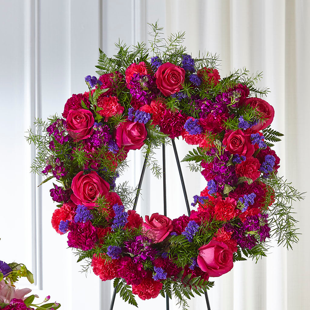 Calming Colors Wreath – HARRY'S FLOWERS, Victoria BC