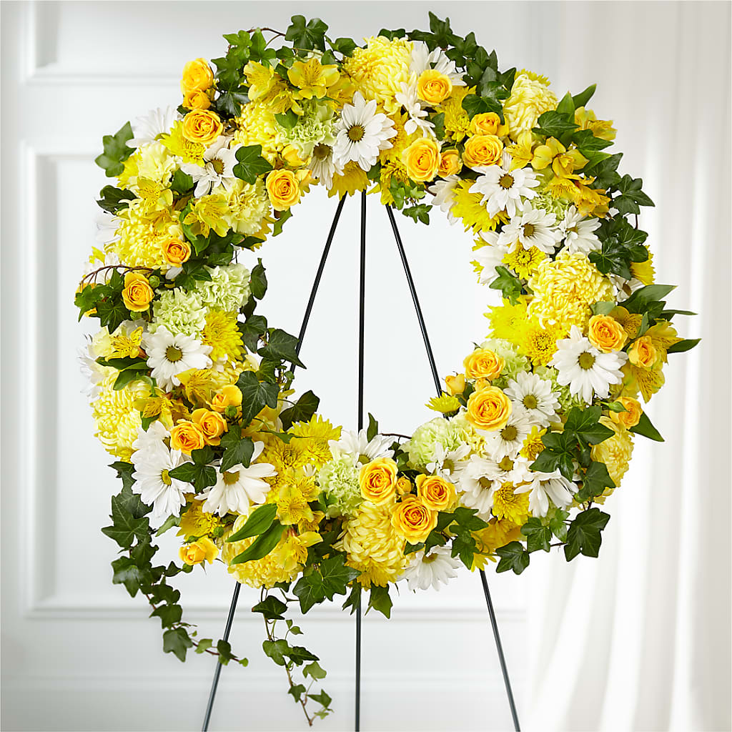 Golden Remembrance Wreath – HARRY'S FLOWERS, Victoria BC