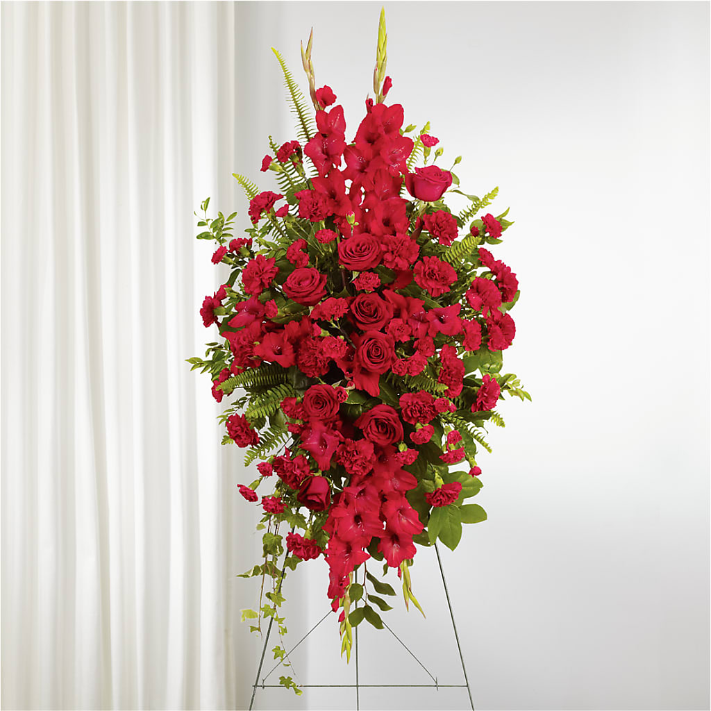 From the Heart Standing Spray – HARRY'S FLOWERS, Victoria BC
