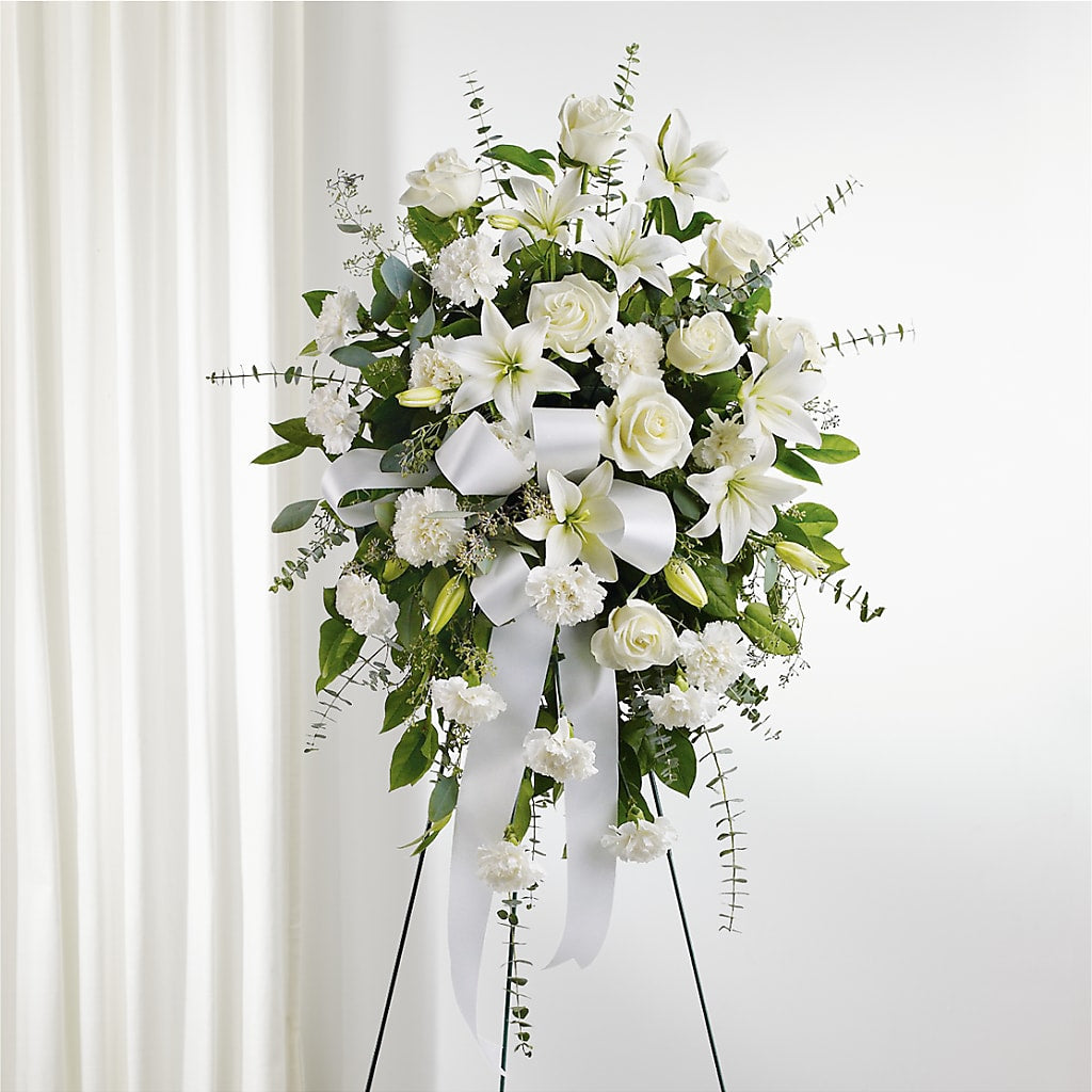 With Care Standing Spray – HARRY'S FLOWERS, Victoria BC
