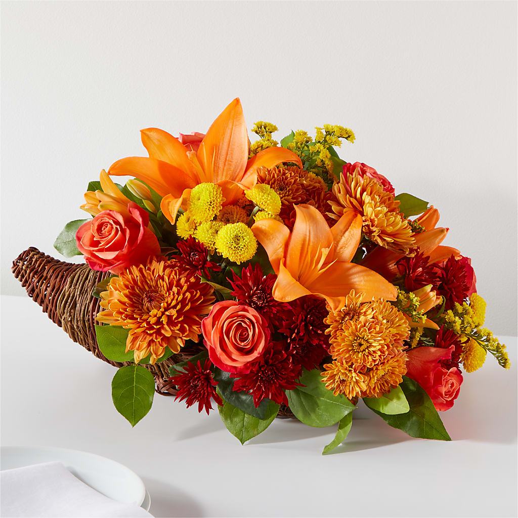 Bouquet of Blessings Cornucopia – HARRY'S FLOWERS, Victoria BC