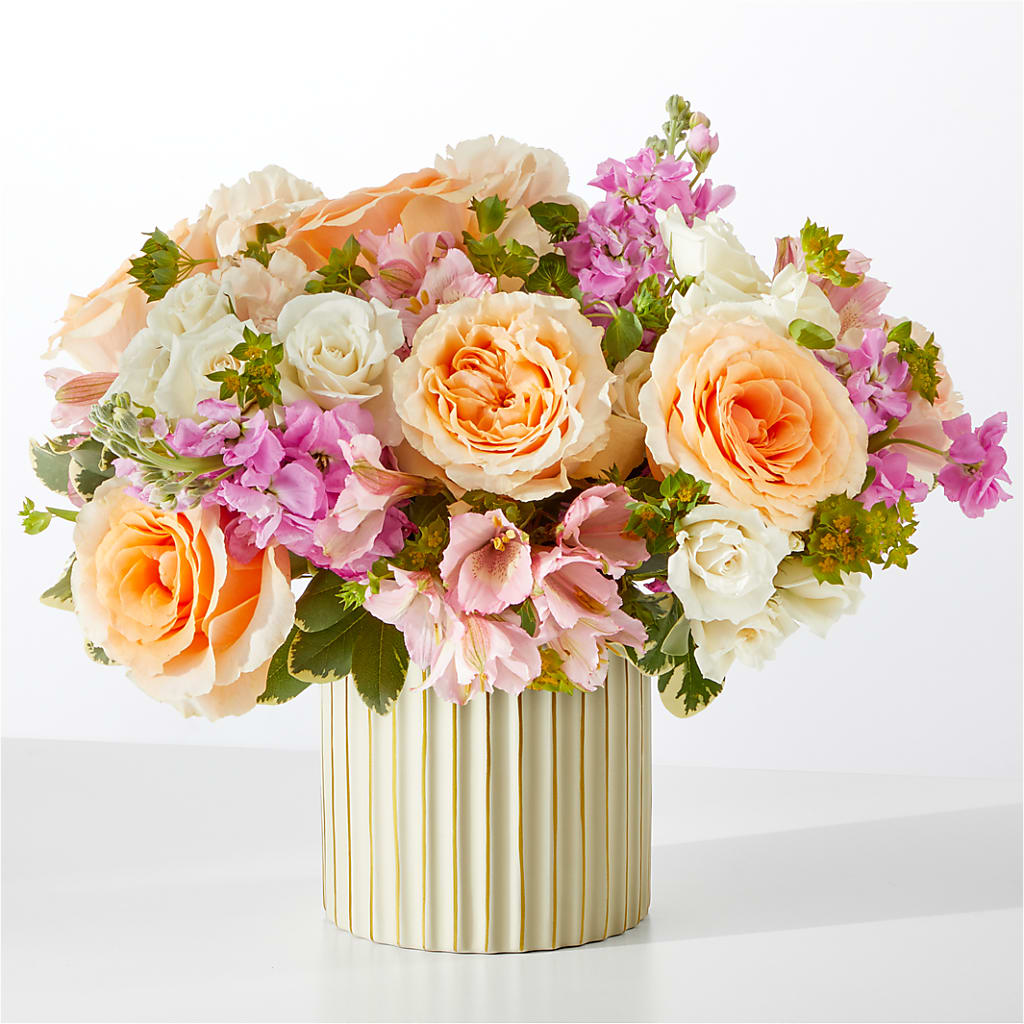 Paradise Bouquet with Ivory Vase – HARRY'S FLOWERS, Victoria BC