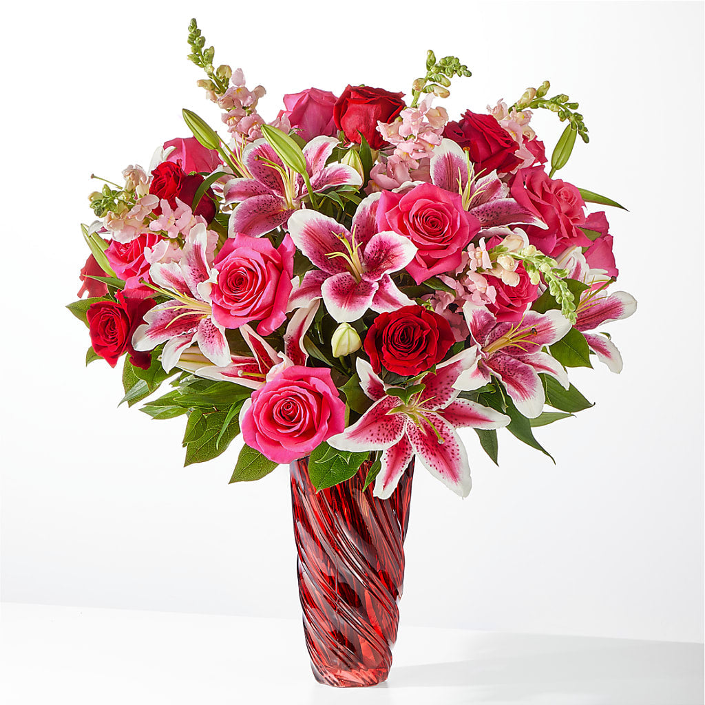Always You Bouquet with Luxe Swirl Vase – HARRY'S FLOWERS, Victoria BC