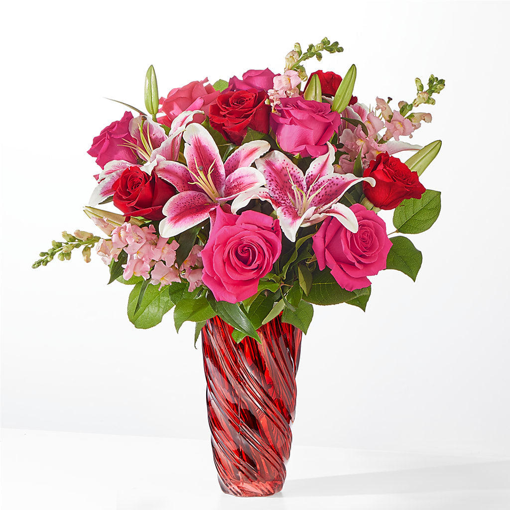 Always You Bouquet with Luxe Swirl Vase – HARRY'S FLOWERS, Victoria BC