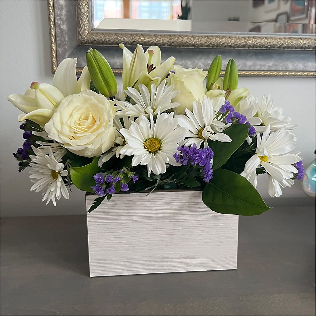 Beyond Blue Box Bouquet – HARRY'S FLOWERS, Victoria BC