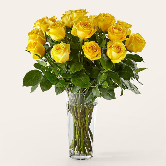Long Stem Yellow Rose Bouquet – HARRY'S FLOWERS, Victoria BC
