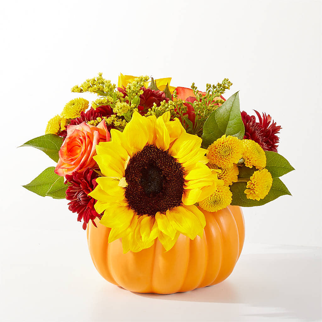 Golden Gourd Pumpkin Bouquet – HARRY'S FLOWERS, Victoria BC