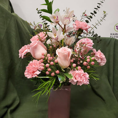 Blush Happiness Arrangement – HARRY'S FLOWERS, Victoria BC