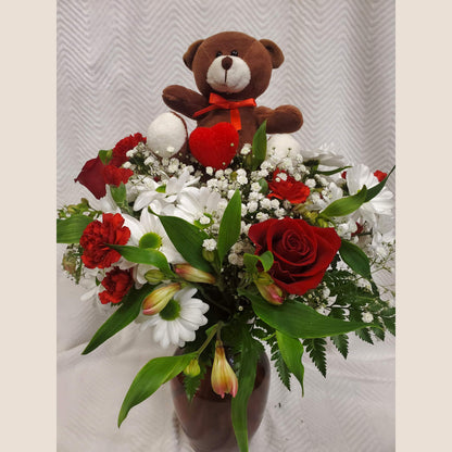 Love You Beary Much Arrangement – HARRY'S FLOWERS, Victoria BC