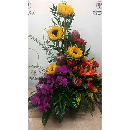 Tropical Sunshine Arrangement – HARRY'S FLOWERS, Victoria BC
