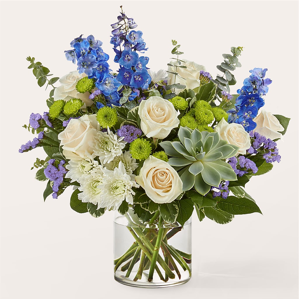 Cerulean Waves Bouquet – HARRY'S FLOWERS, Victoria BC