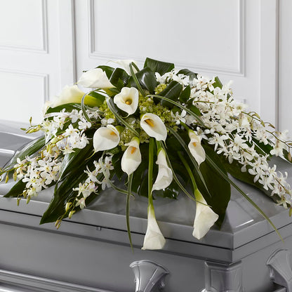 Angel Wings Casket Spray – HARRY'S FLOWERS, Victoria BC