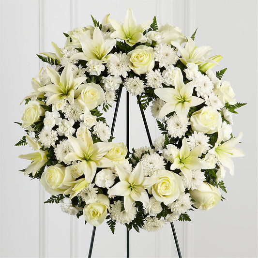 Treasured Tribute Wreath – HARRY'S FLOWERS, Victoria BC