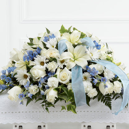 Tender Treasure Casket Spray – HARRY'S FLOWERS, Victoria BC