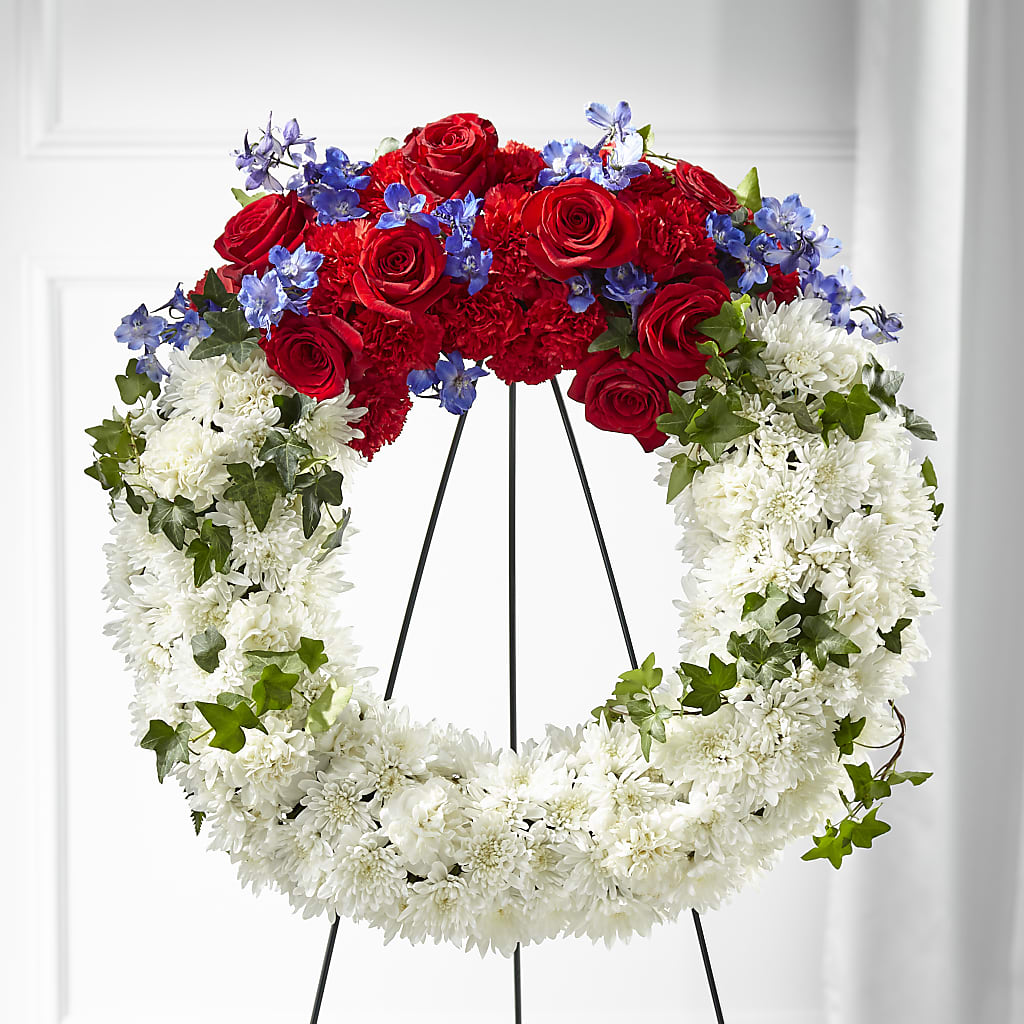 Patriotic Passion Wreath – HARRY'S FLOWERS, Victoria BC
