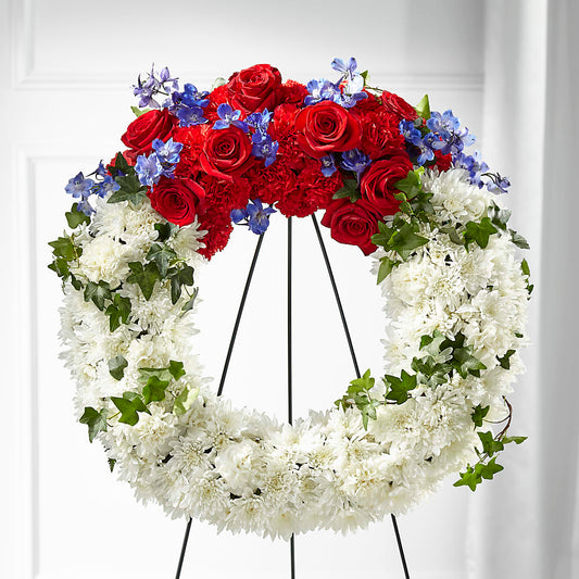 Patriotic Passion Wreath – HARRY'S FLOWERS, Victoria BC