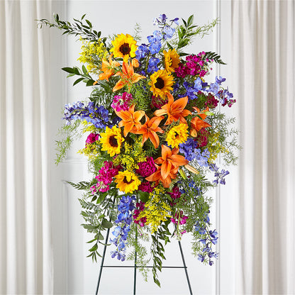 Sunlit Memories Standing Spray (Standard) – HARRY'S FLOWERS, Victoria BC
