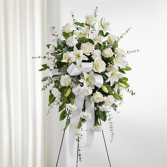With Care Standing Spray – HARRY'S FLOWERS, Victoria BC