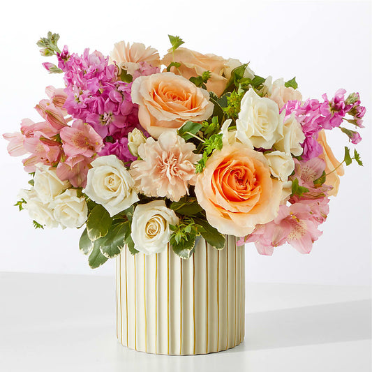 Paradise Bouquet with Ivory Vase – HARRY'S FLOWERS, Victoria BC
