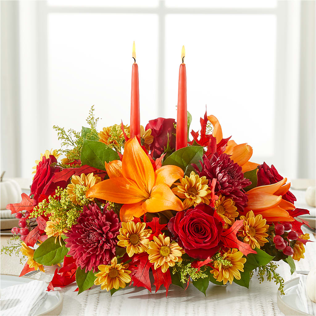 Autumn's Embrace Centerpiece – HARRY'S FLOWERS, Victoria BC