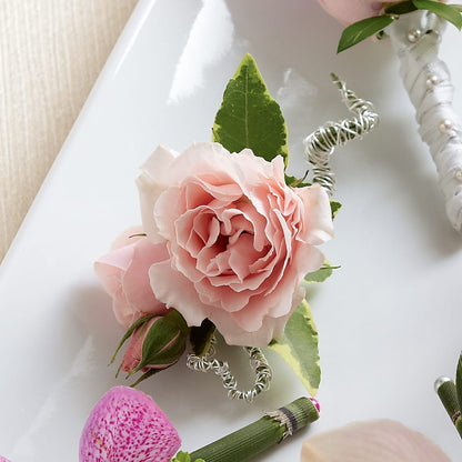 Pink Spray Rose Boutonniere – HARRY'S FLOWERS, Victoria BC