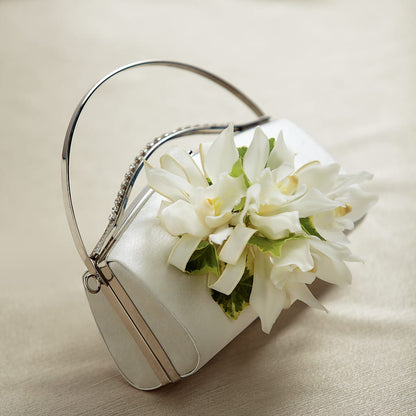 White Purse Decor – HARRY'S FLOWERS, Victoria BC