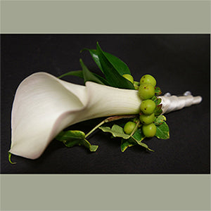 White Calla Lily Boutonniere